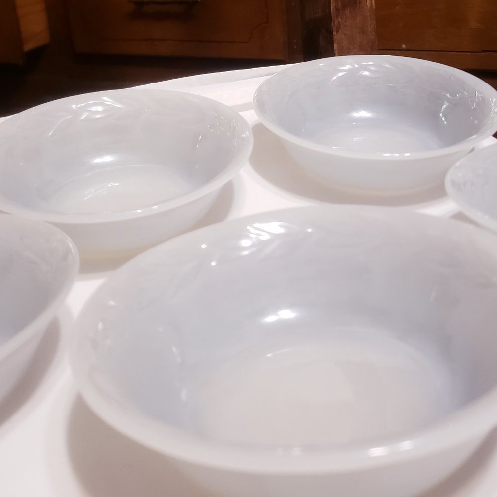 Vintage Fire King 'Gray Laurel" Dessert Bowl